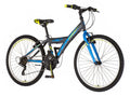 BICIKL JUNIOR 24 VENSSINI PARMA 24" 13" V-BRAKE 18 BRZINA 132-155CM (XS) PLAVO SIVI
