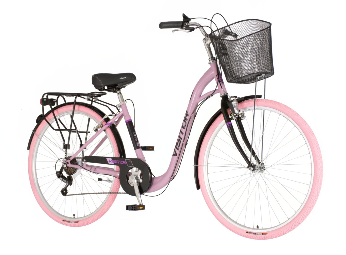 BICIKL FASHION VISITOR ELITE 28" 20" V-BRAKE 6 BRZINA 167-192CM (L/XL) ROZE