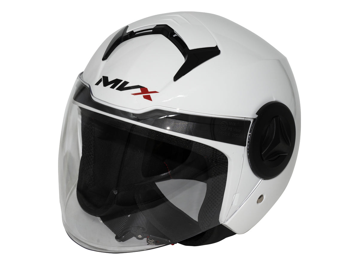 Kaciga za motor veličina L-MVX P5 Jet Open Face Simpli vizir bela