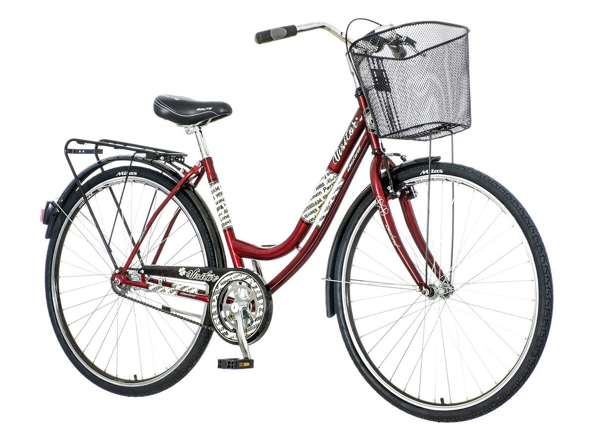 BICIKL CITY VISITOR LOWLAND 28" 18" V-BRAKE KONTRA FAVORIT 155-178CM (S/M) CRVENI