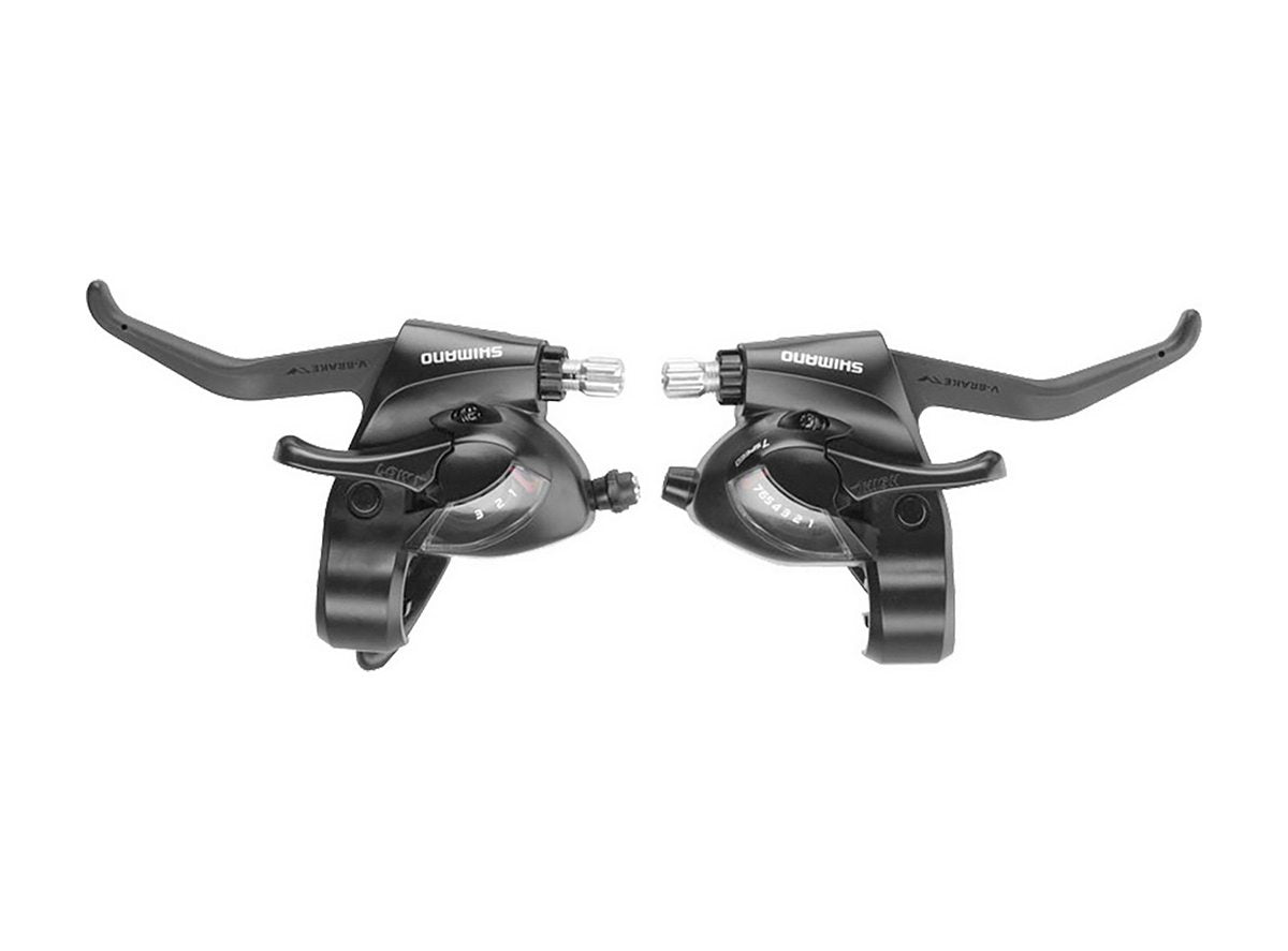 Ručica menjača/ kočnice shimano 3/7 brzina crne astef41r7