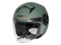 Kaciga za motor veličina L-MVX P5 Jet Open Face Simpli vizir zelena